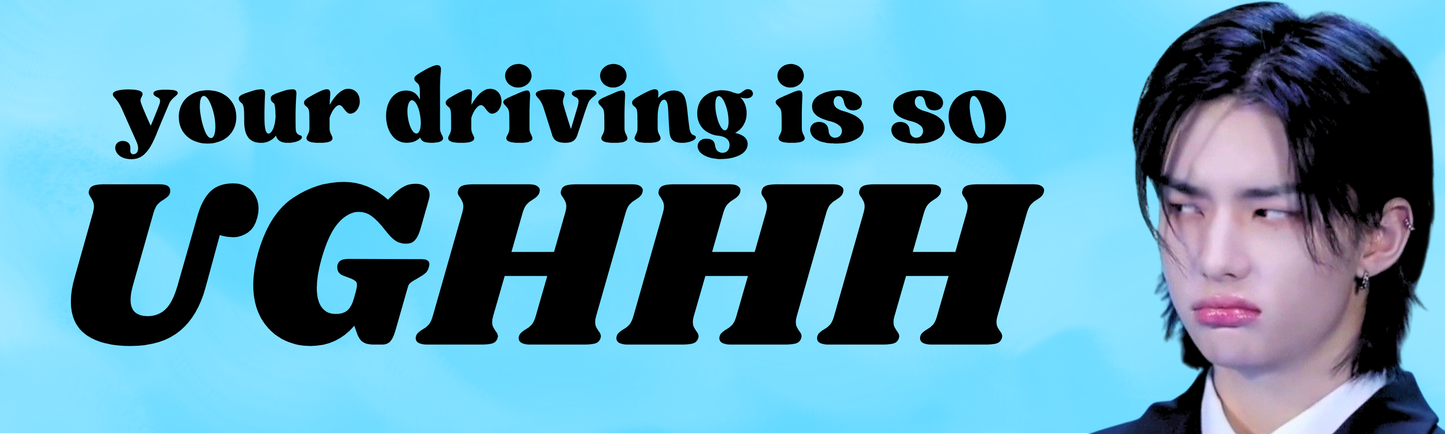 Car Magnet/Sticker - Blue Ugggh Driving