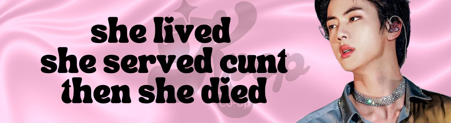 Jin Served Cunt Bumper Magnet