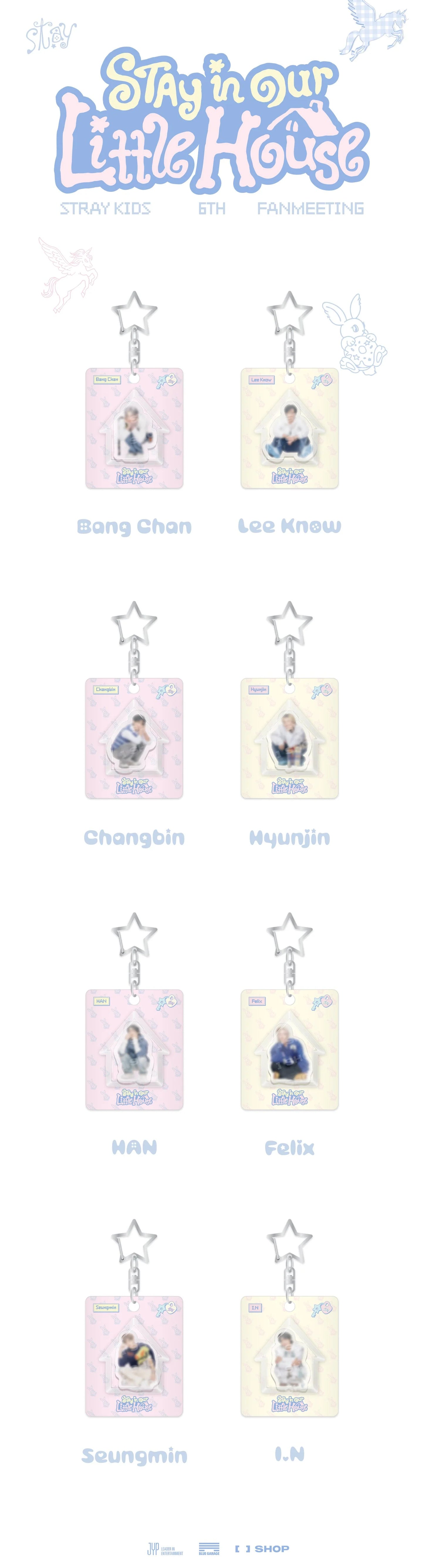 MINI BLOCK KEYRING STRAY KIDS - STAY IN OUR LITTLE HOUSE 6TH FANMEETING OFFICIAL MD