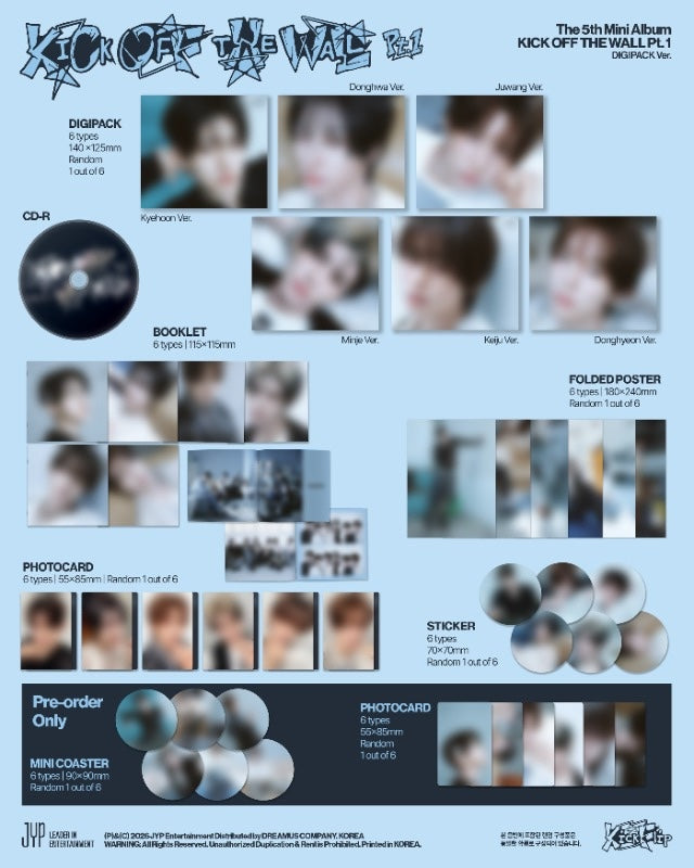 (10/4) preorder KickFlip 5th Mini Album KICK OFF THE WALL Pt.1 (DIGIPACK Ver.)