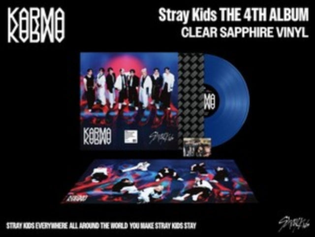 Stray Kids - 4th Full Album [KARMA] (Clear Sapphire Vinyl)