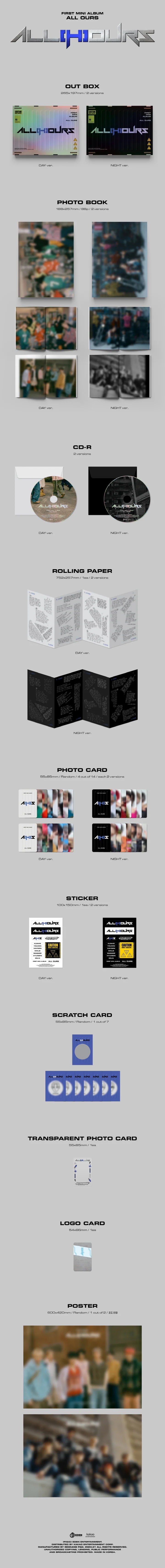 ALL(H)OURS - [ALL OURS] 1st Mini Album RANDOM Version