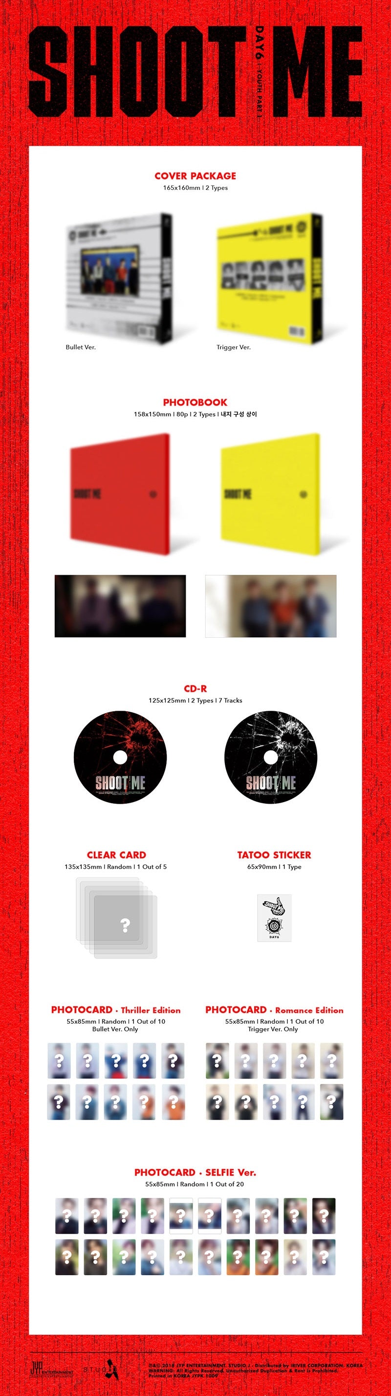DAY6 SHOOT ME YOUTH PART 1 3RD MINI ALBUM