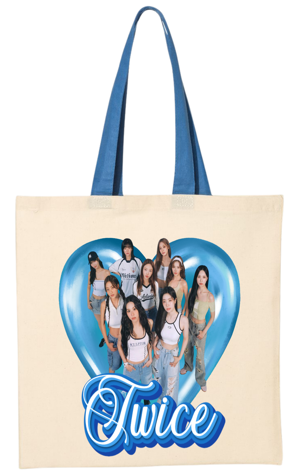 Twice Blue Tote Bag