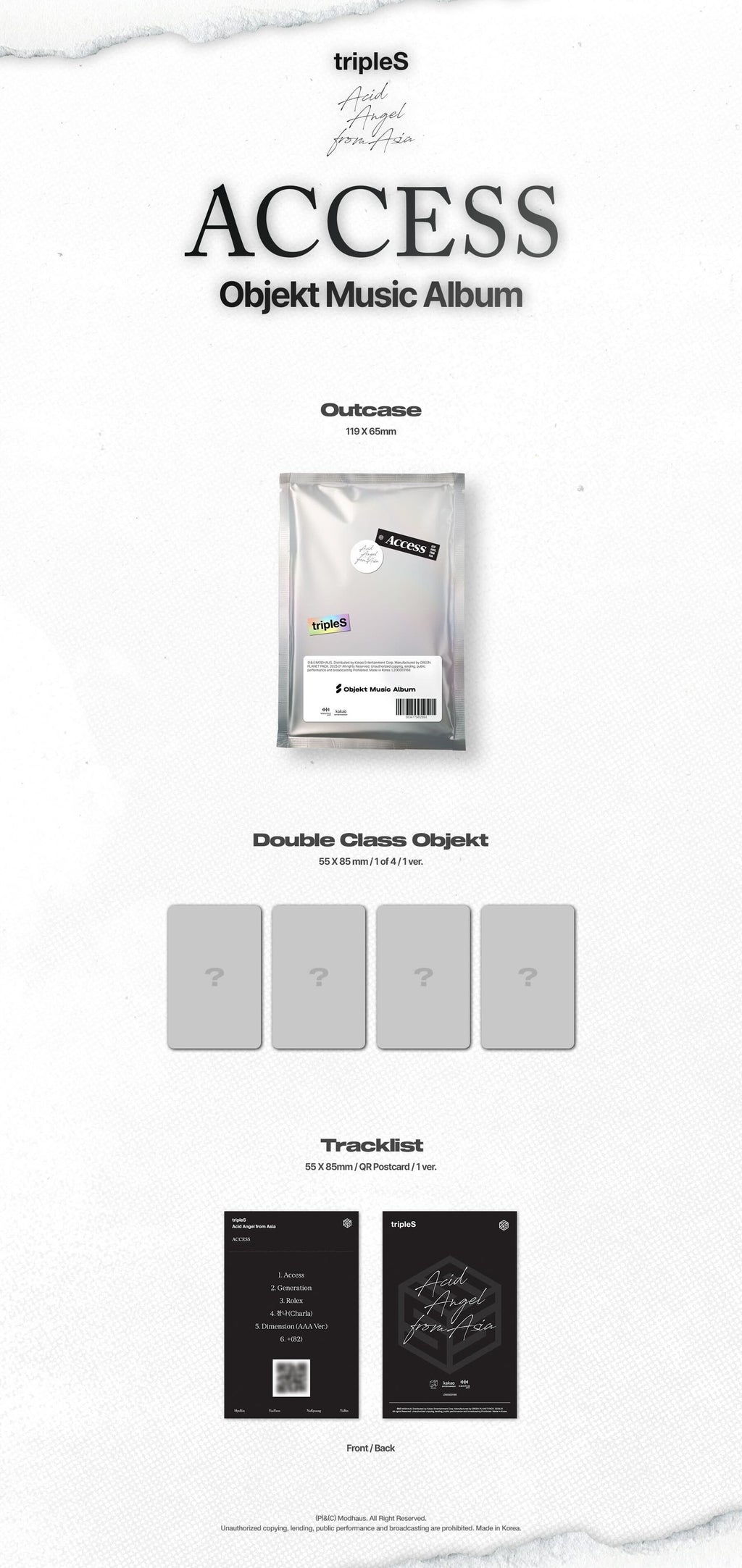 tripleS Mini Album [Acid Angel from Asia <ACCESS>] (Objekt Music Album)