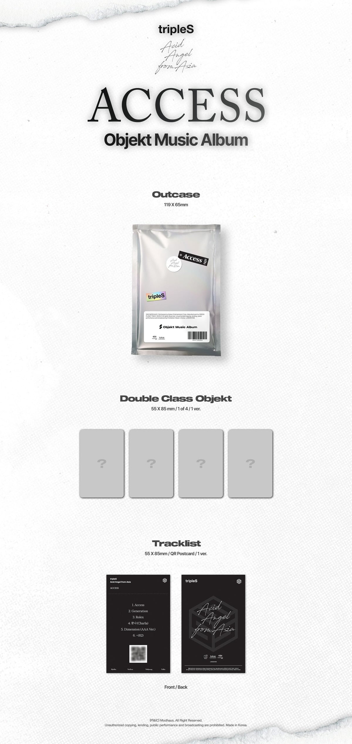 tripleS Mini Album [Acid Angel from Asia <ACCESS>] (Objekt Music Album)