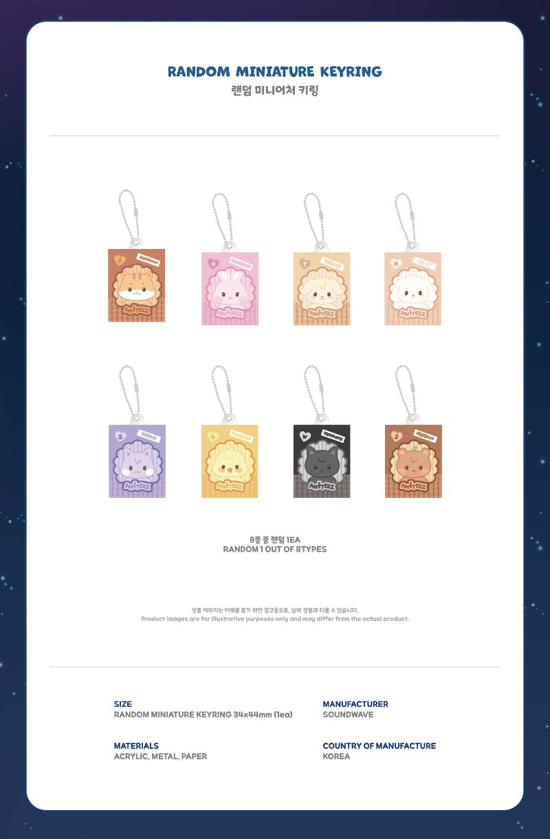 (9/3) Preorder ANITEEZ RANDOM MINIATURE KEYRING