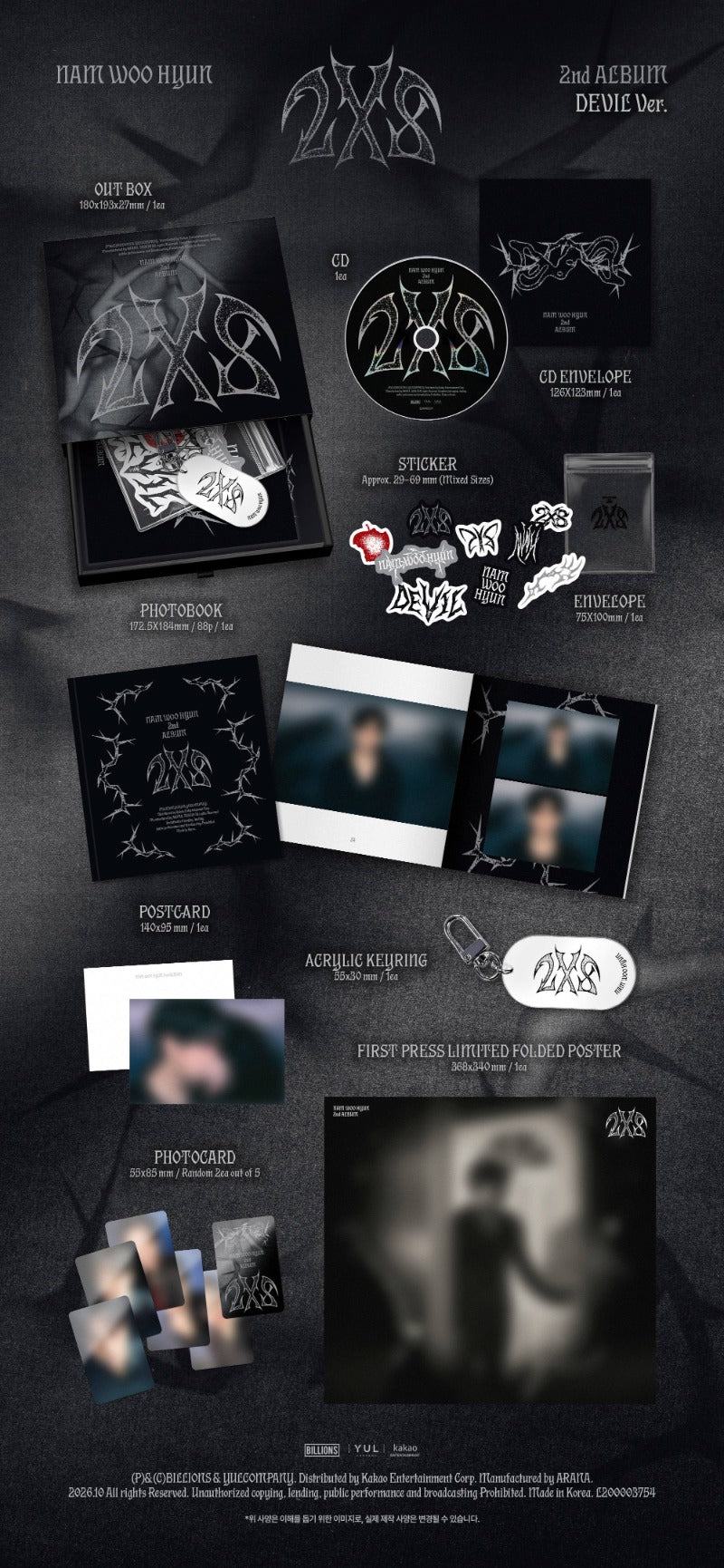 (10/13) preorder NAM WOO HYUN 2nd Full Album [2X8]
