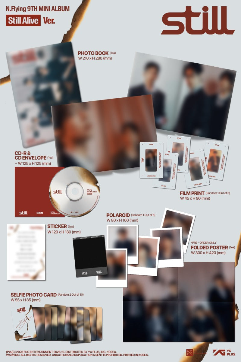 (10/6) preorder N.Flying 9th Mini Album [Still] Photobook Ver. ⟡POB⟡