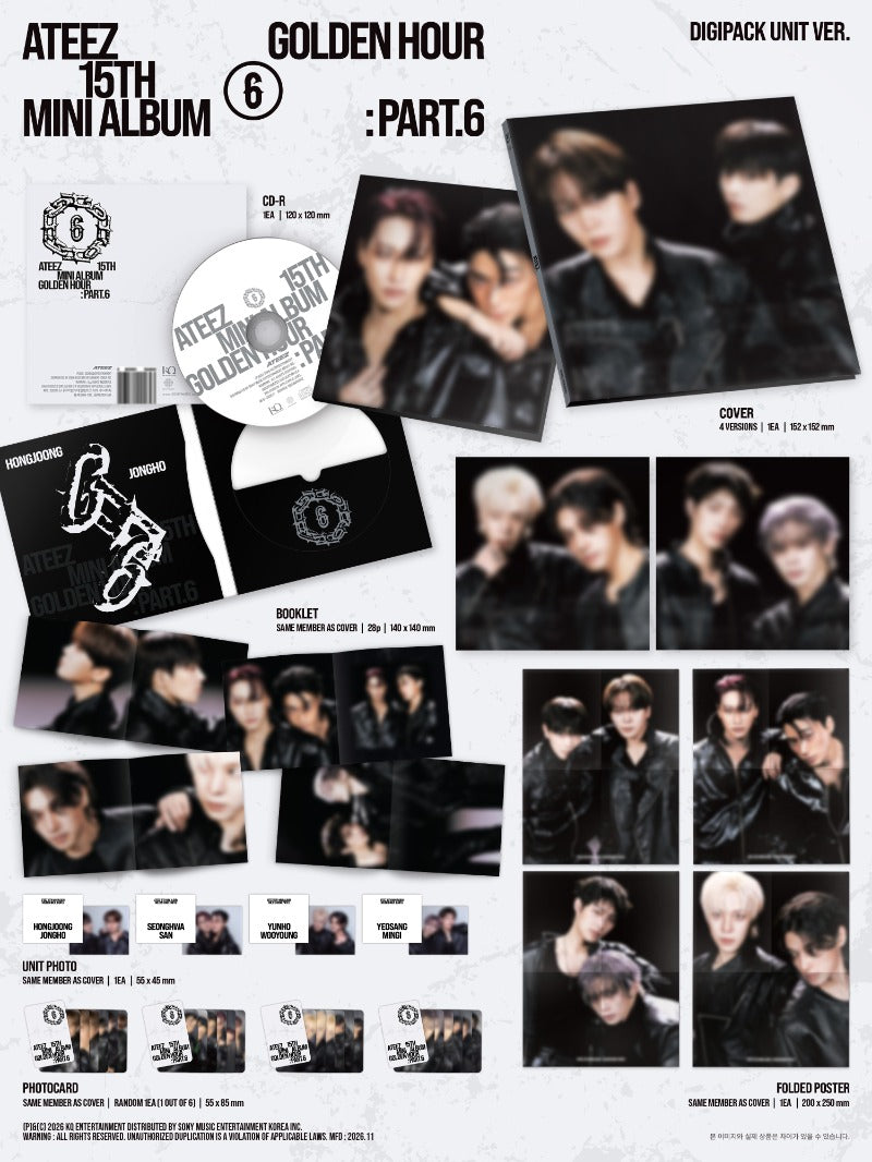 (11/11) preorder ATEEZ [Golden Hour Part 6] Unit Digipack Version