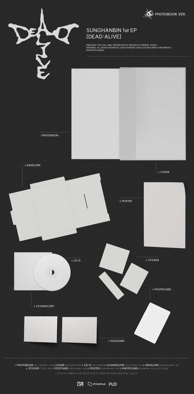 (10/10) preorder SUNG HANBIN 1st Mini Album [DEAD:ALIVE] Photobook Ver. ⟡POB⟡