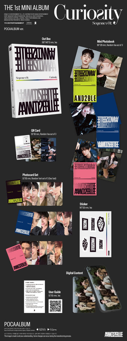 AND2BLE 1st Mini Album [Sequence 01: Curiosity] (POCAALBUM Ver.)