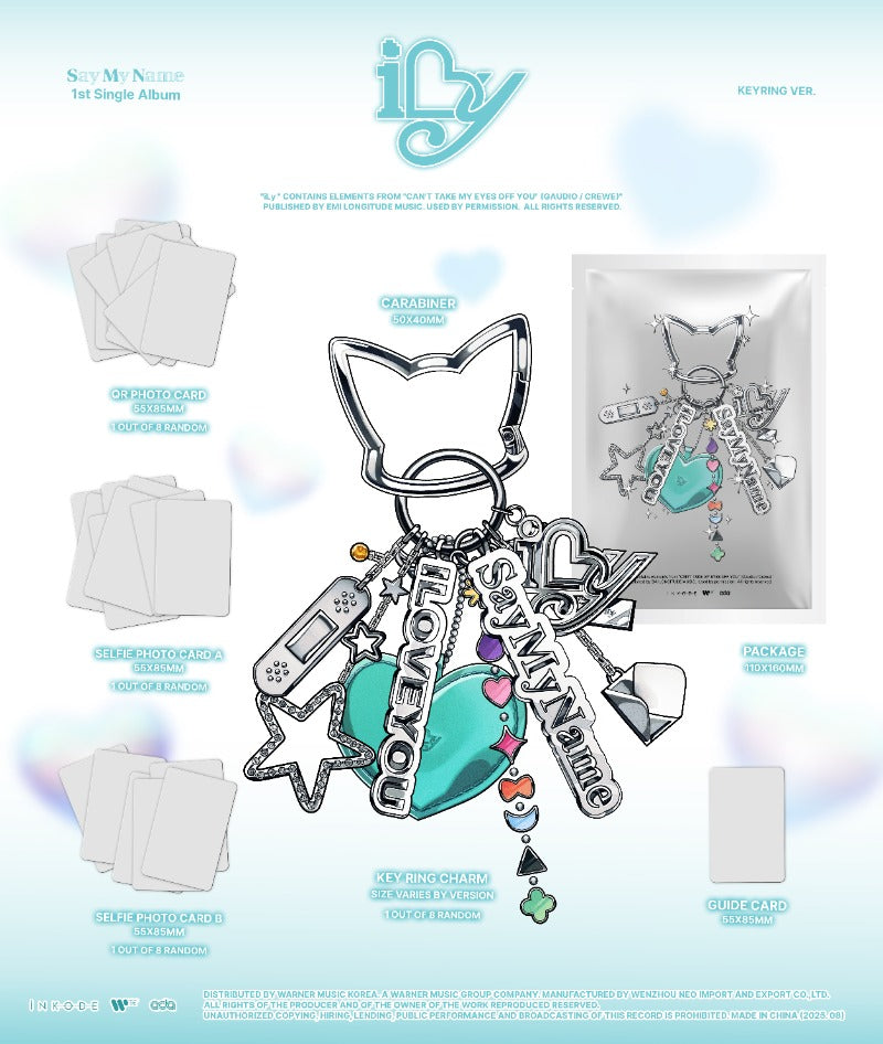 SAY MY NAME 1st Single Album [iLy] (Keyring Ver.)