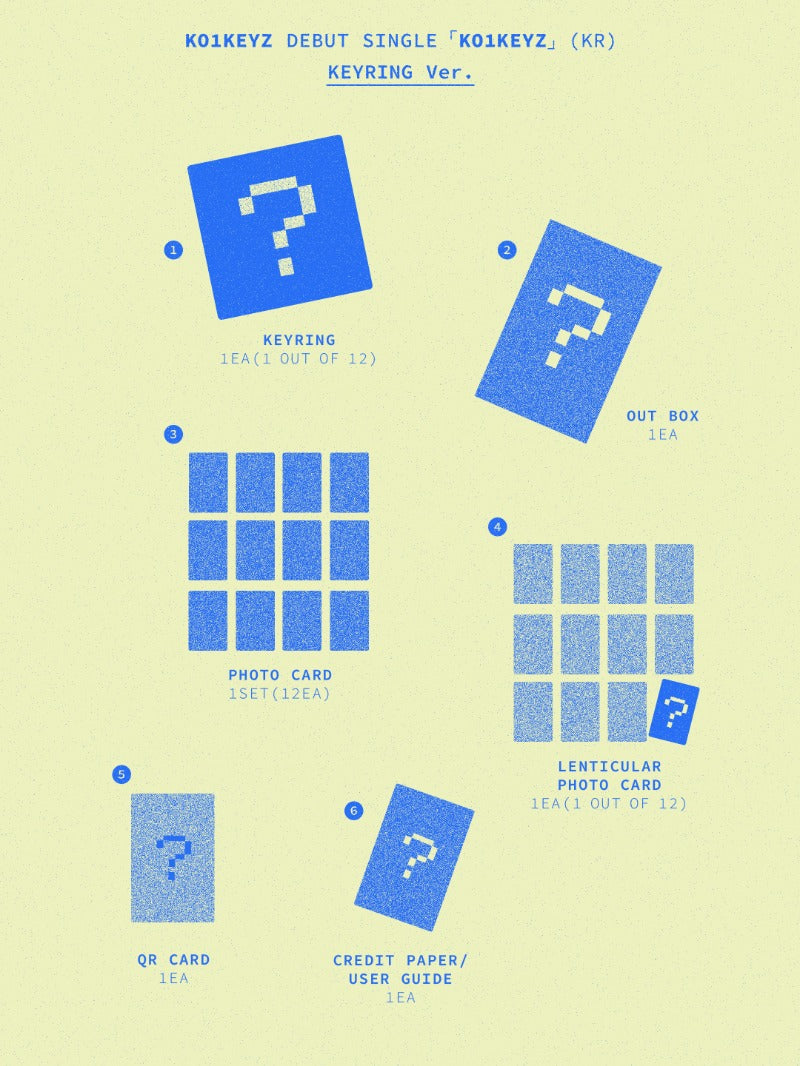 (10/8) Preorder KO1KEYZ Debut Single KO1KEYZ (KR) (KEYRING Ver.)