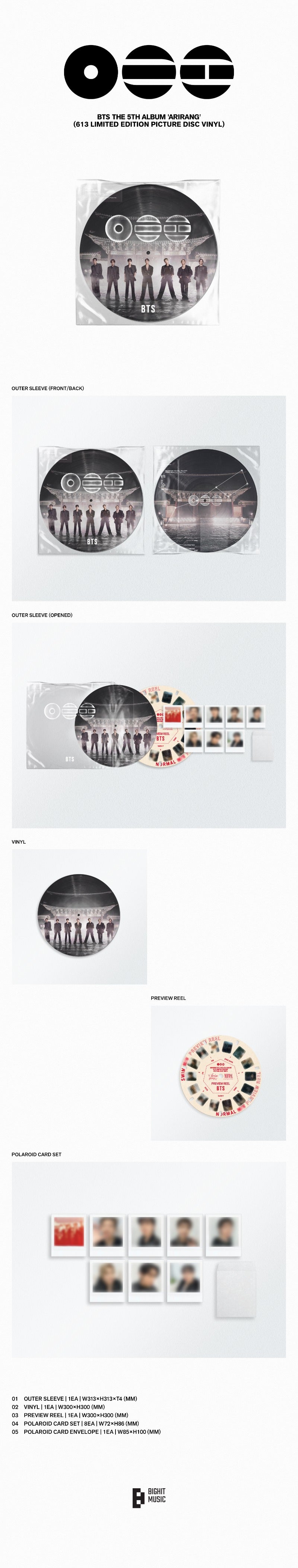 BTS [ARIRANG] (613 Limited Edition Picture Disc Vinyl)