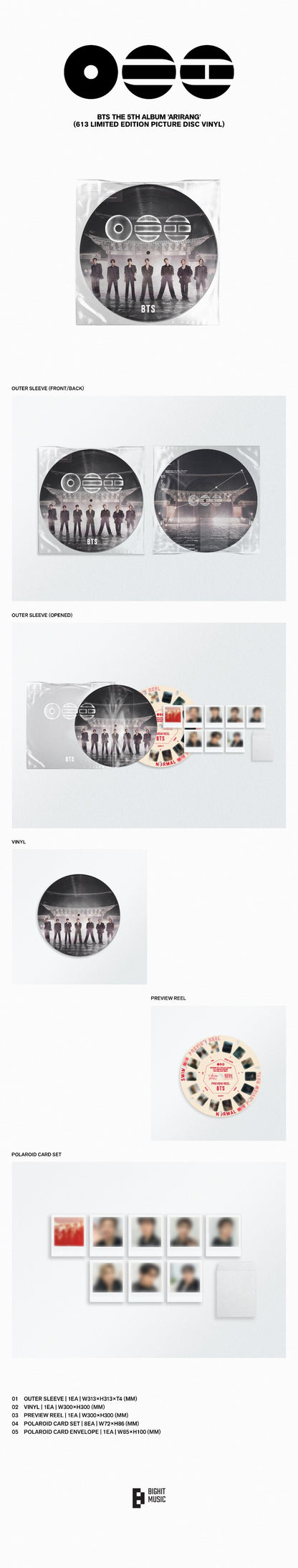 BTS [ARIRANG] (613 Limited Edition Picture Disc Vinyl)