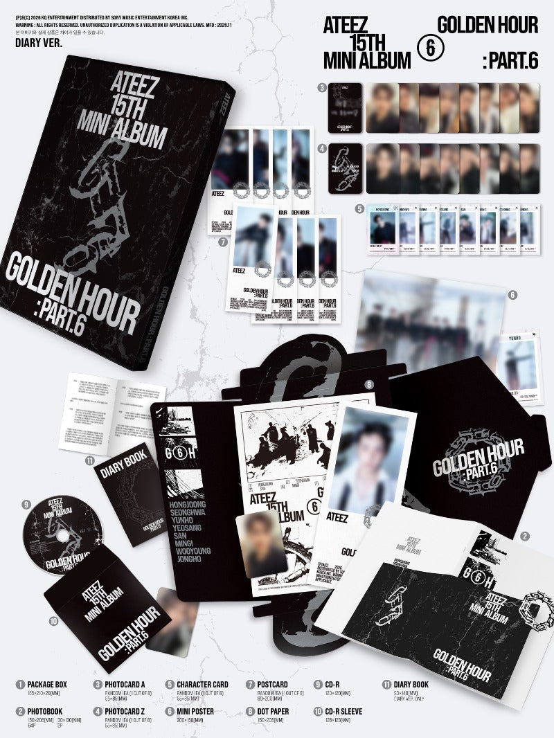 (11/11) preorder ATEEZ [Golden Hour Part 6]
