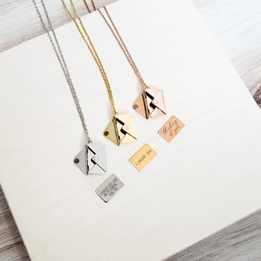 Secret Letter Engraved Necklace