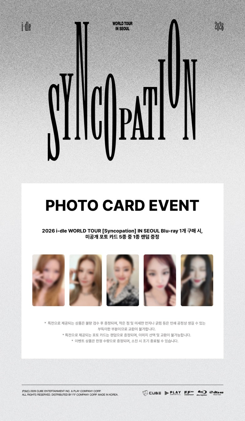(11/21) i-dle 2026 i-dle WORLD TOUR [Syncopation] IN SEOUL BLU-RAY