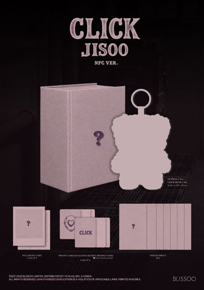 (9/4) JISOO Single Album [CLIKC] (CLICK BABY BEAR NFC Ver.)