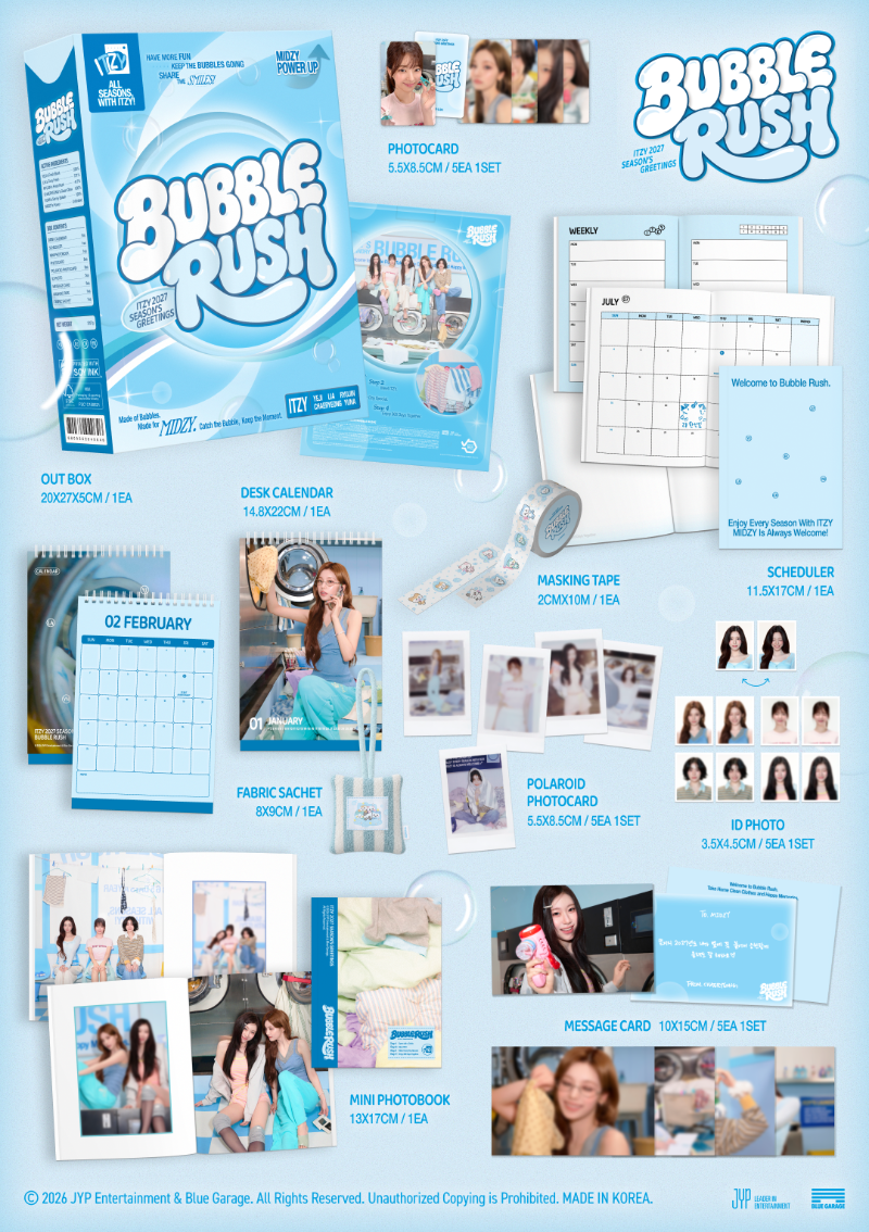 (10/10) ITZY 2027 Season's Greetings [BUBBLE RUSH] ⟡POB⟡