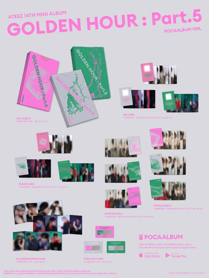 ATEEZ 14th Mini Album [GOLDEN HOUR : Part.5] (POCAALBUM) Random