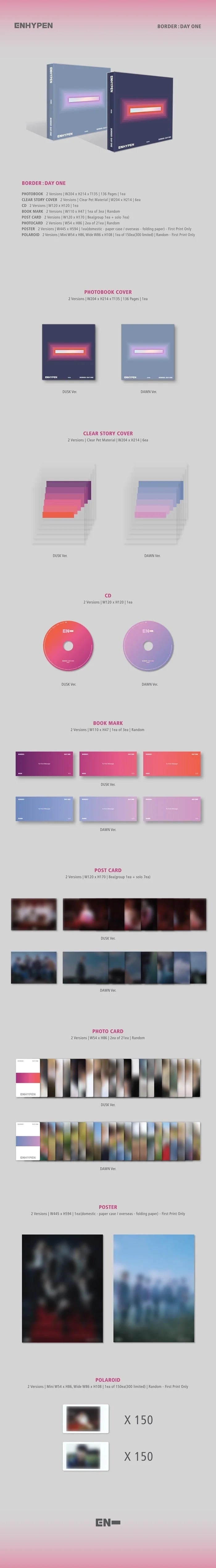 Enhypen - [Border : Day One] 1st Mini Album RANDOM Version