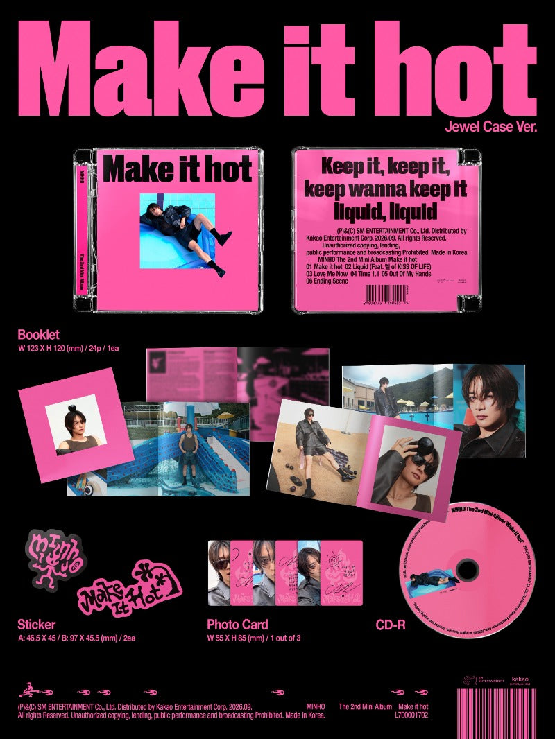 MINHO - 2nd Mini Album [Make it hot] Jewel Case Ver.