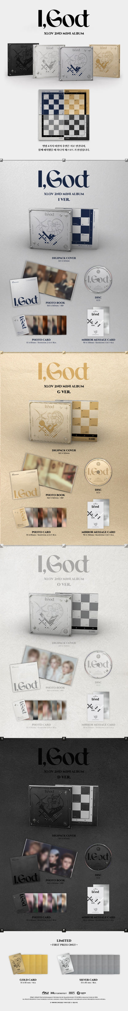 XLOV - 2nd Mini Album [I,God]