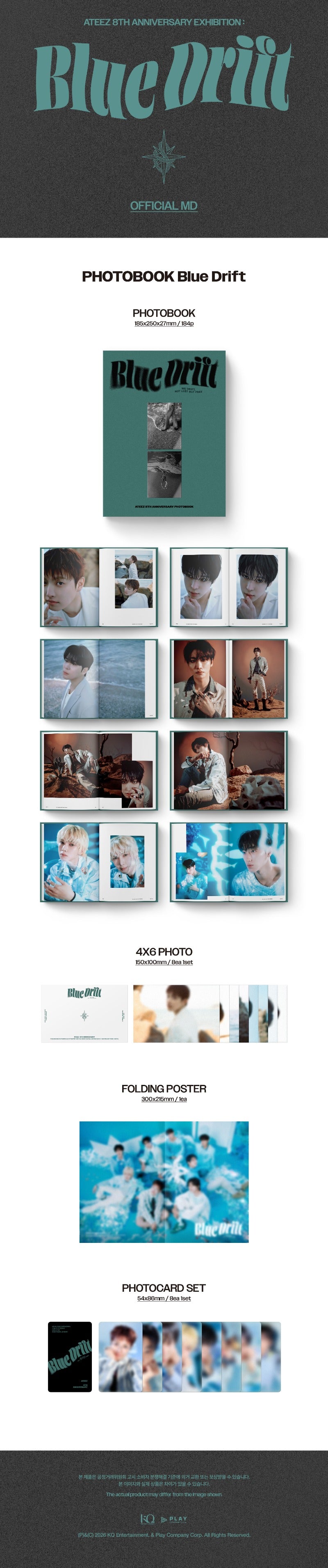 (10/5) ATEEZ [ATEEZ 8th Anniversary PHOTOBOOK Blue Drift]