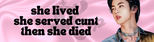 Jin Served Cunt Bumper Magnet