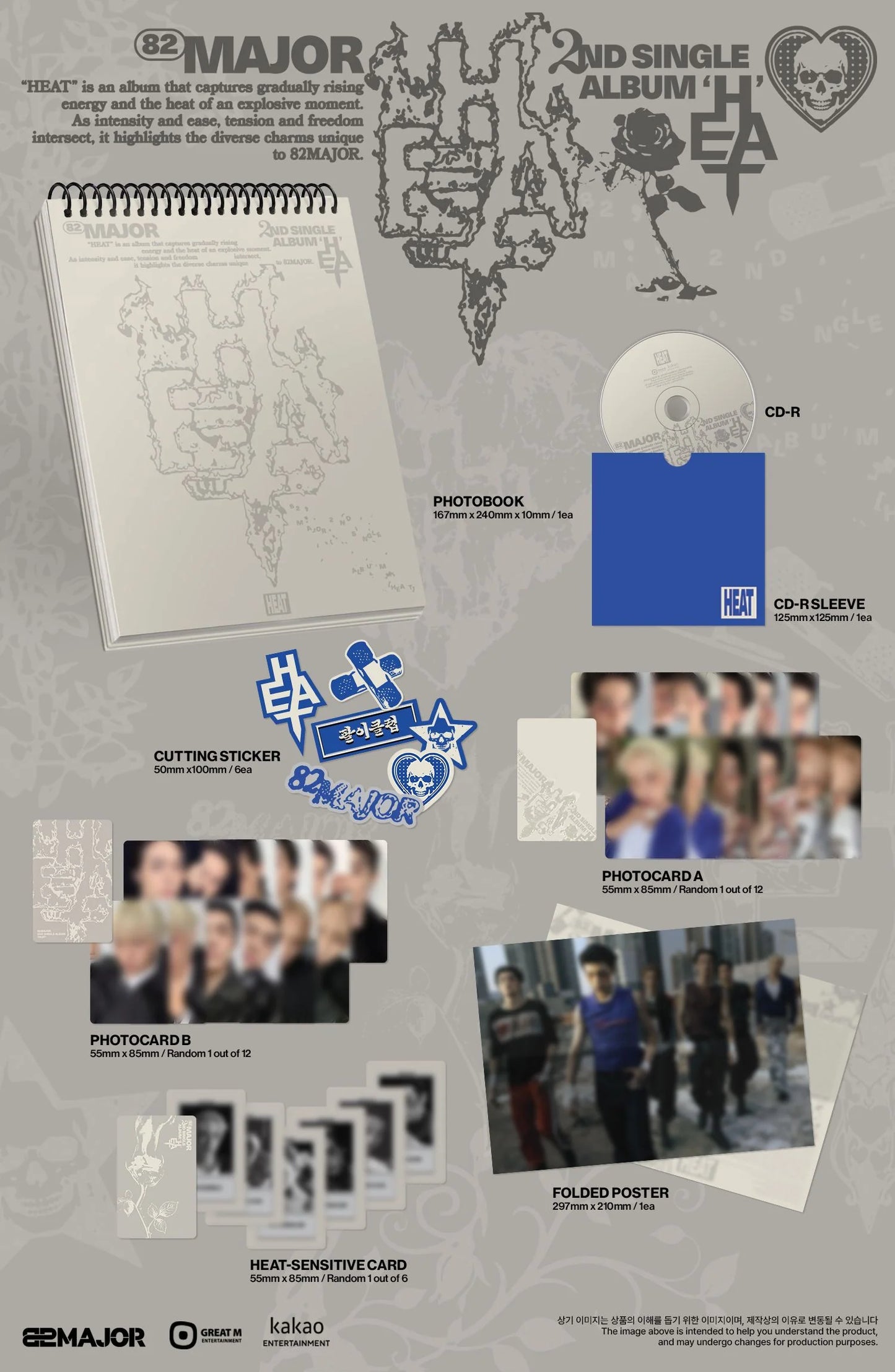 (9/2) Preorder 82MAJOR - 2nd Single Album [HEAT] PHOTOBOOK Ver.