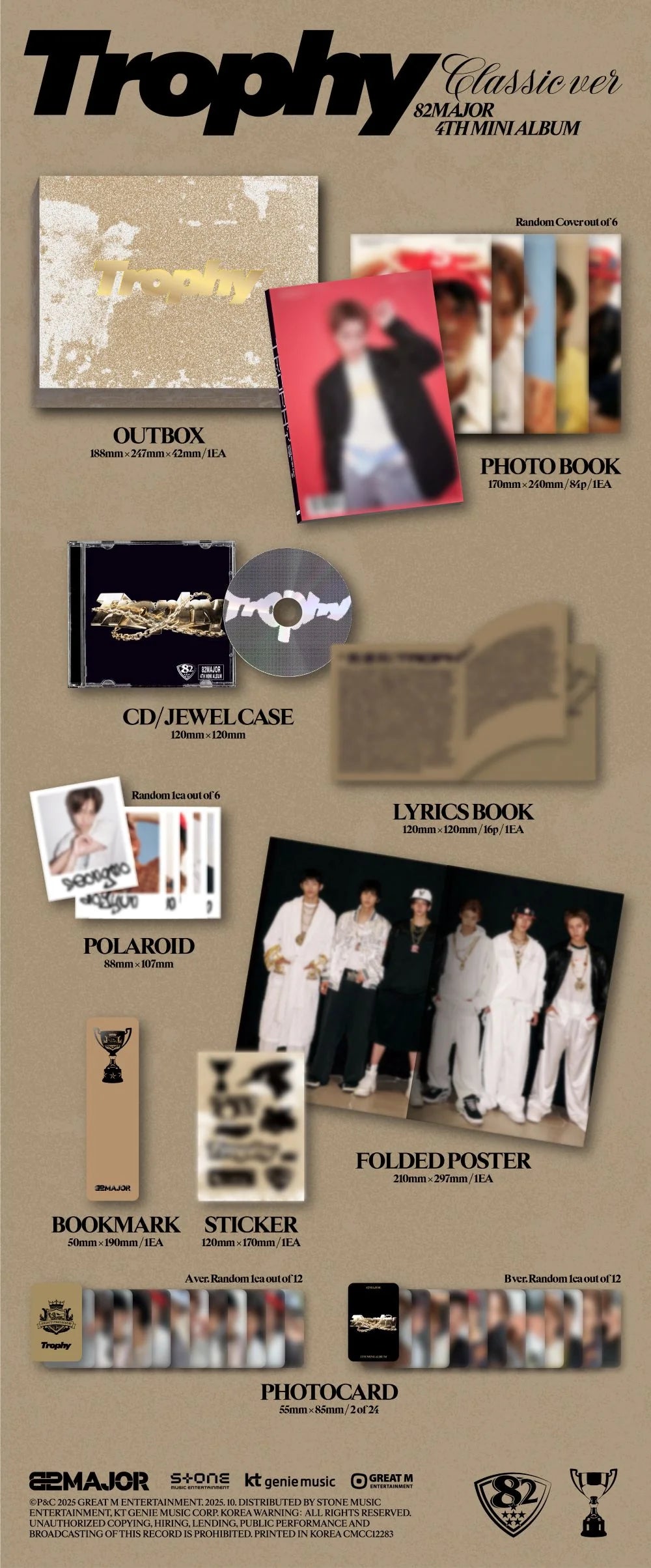 82MAJOR - 4th Mini Album [Trophy] Classic Ver.