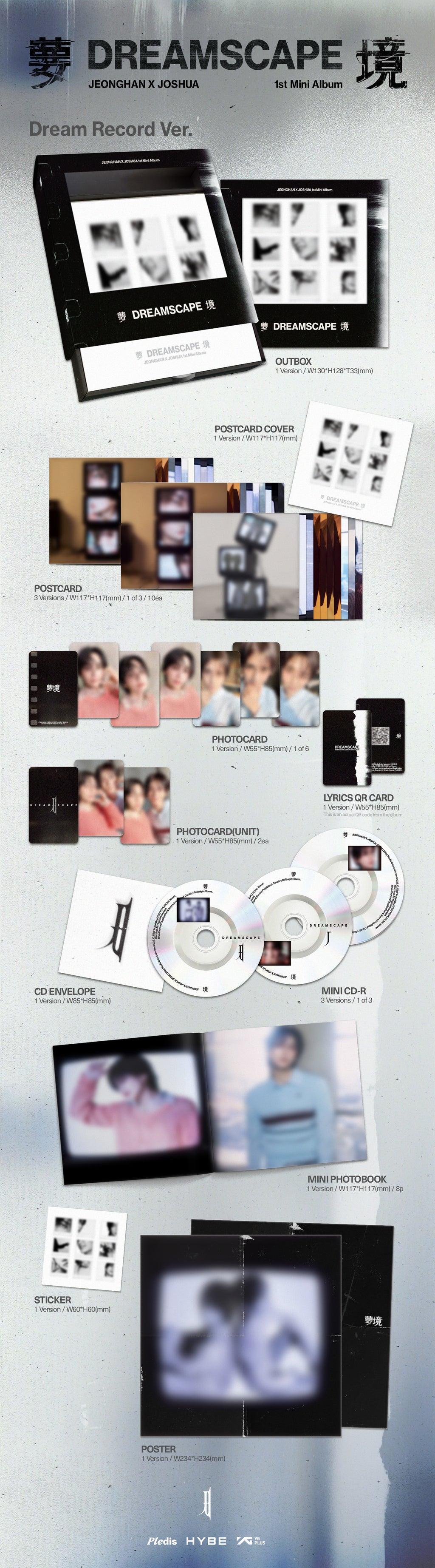 (10/17) preorder JEONGHAN X JOSHUA (SEVENTEEN) 1st Mini Album [DREAMSCAPE] Dream Record Ver.