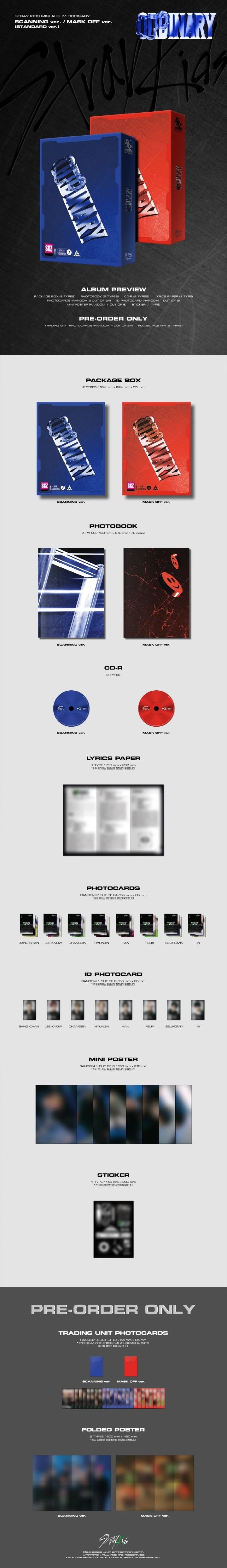 Stray Kids - [ODDINARY] Mini Album RANDOM Version (STANDARD Edition)