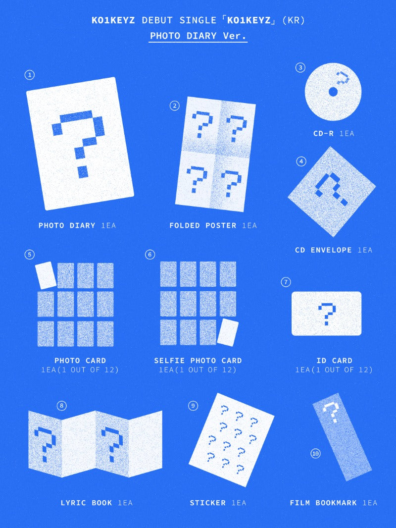 (10/8) Preorder KO1KEYZ Debut Single KO1KEYZ (KR) Photo Diary Version