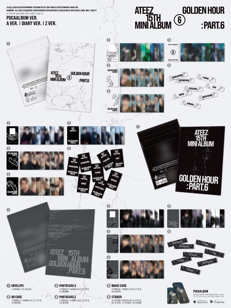 (11/11) preorder ATEEZ [Golden Hour Part 6] POCA