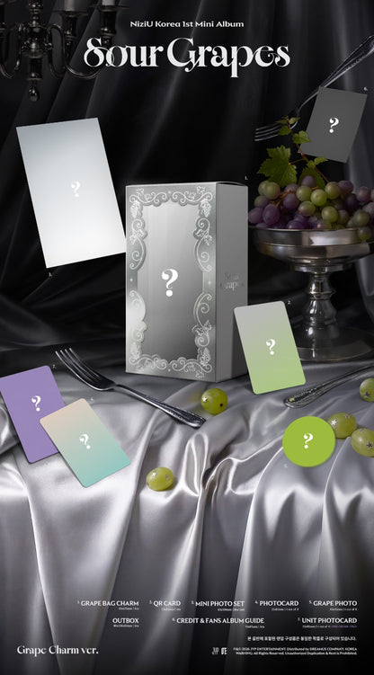 (9/26) preorder NiziU 1st Mini Ablum Sour Grapes (Grape Charm Ver.)