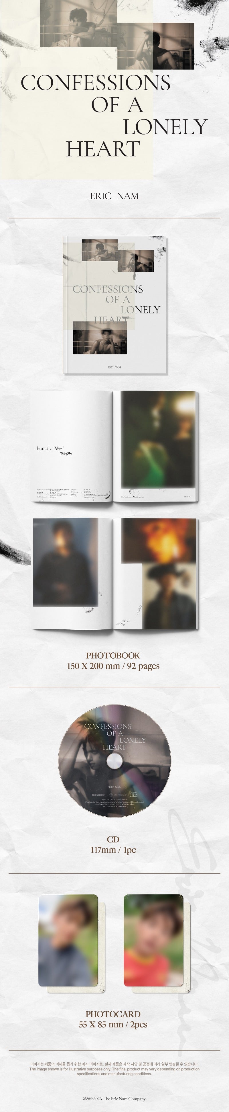(10/14) preorder Eric Nam [Confessions of a Lonely Heart]