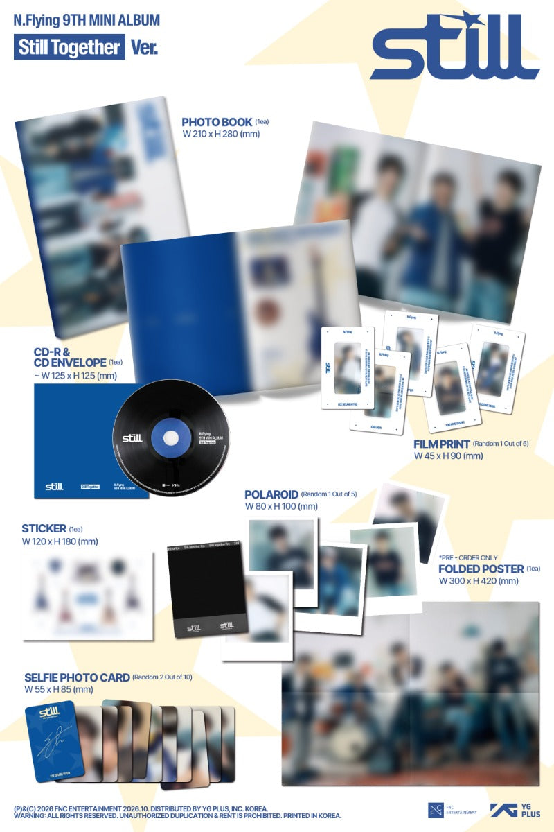 (10/6) preorder N.Flying 9th Mini Album [Still] Photobook Ver. ⟡POB⟡