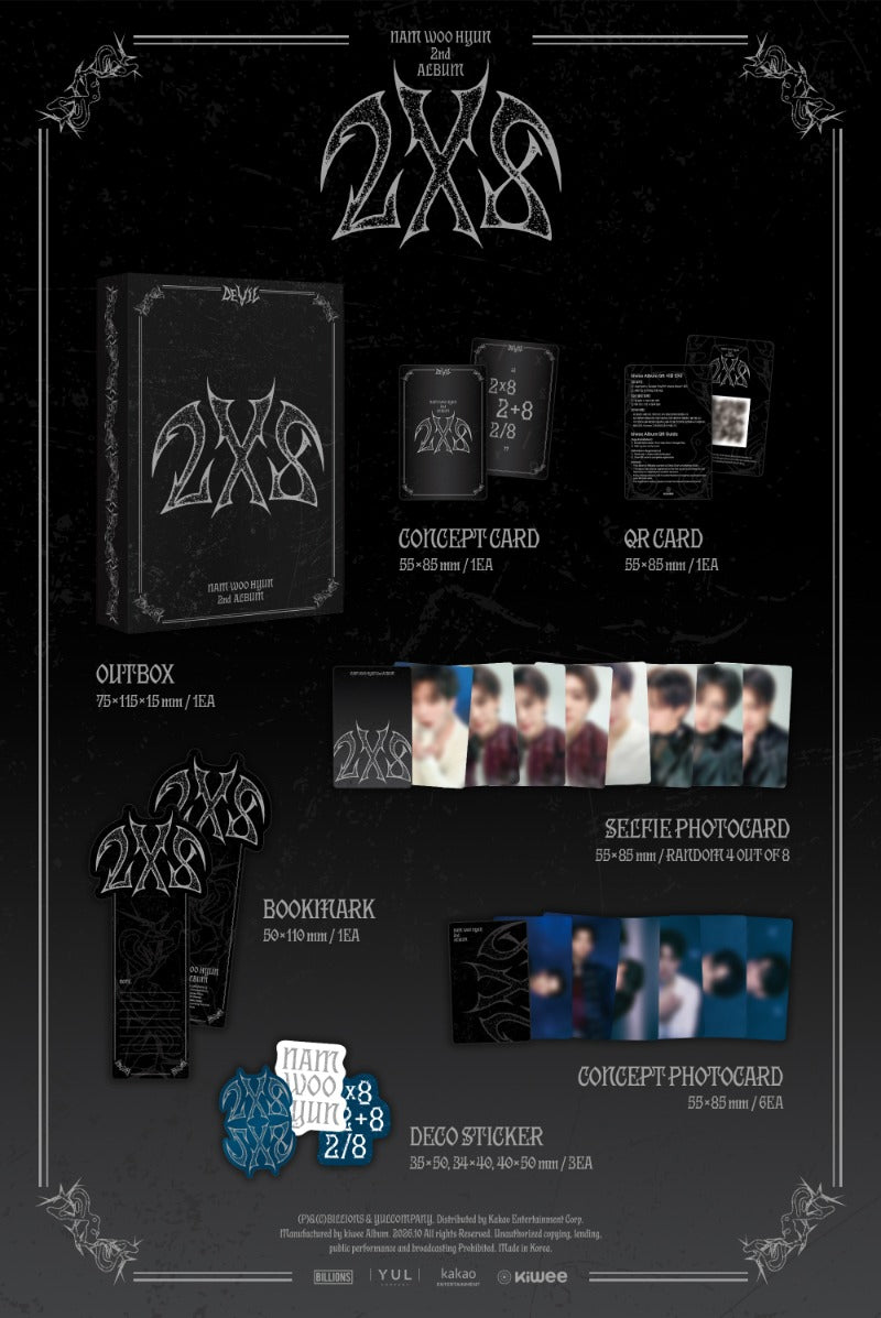 (10/13) preorder NAM WOO HYUN 2nd Full Album [2X8] Kiwee Ver.