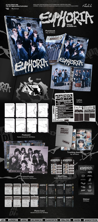 ALPHA DRIVE ONE - 1st Mini Album [EUPHORIA] FREAK ALARM Ver.