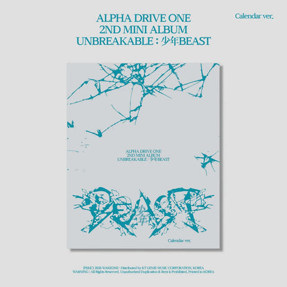 (8/25) Pre-Order ALPHA DRIVE ONE - 2nd Mini Album [UNBREAKABLE : 少年BEAST] Calendar Ver.