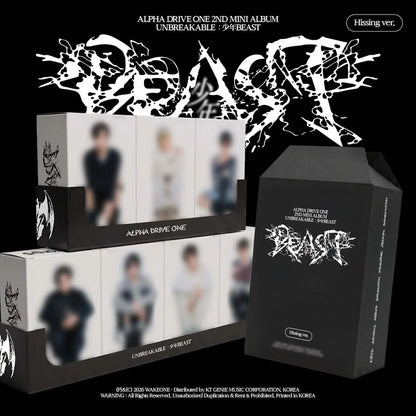 (8/25) Pre-Order ALPHA DRIVE ONE - 2nd Mini Album [UNBREAKABLE : 少年BEAST] Hissing Ver.