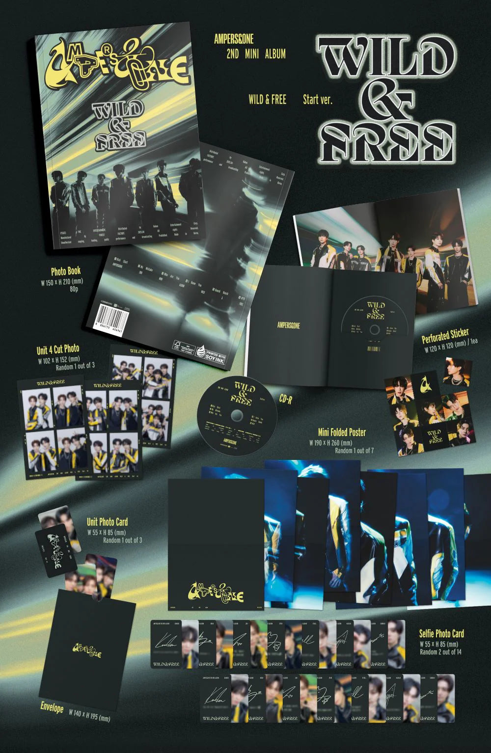 AMPERS&ONE - 2nd Mini Album [WILD&FREE] Start Ver.
