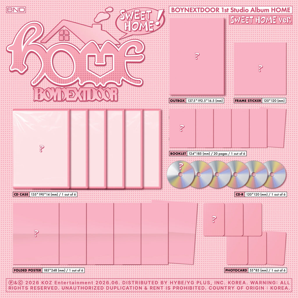 BOYNEXTDOOR - 1st Studio Album [HOME] SWEET HOME Ver.