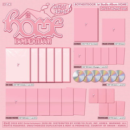 [PRE-ORDER] BOYNEXTDOOR - 1st Studio Album [HOME] SWEET HOME Ver.