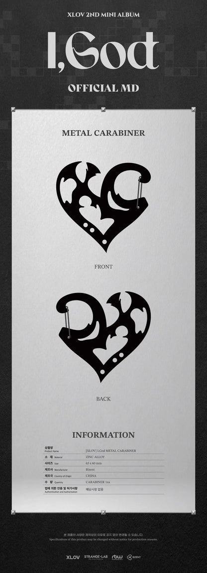 (9/21) preorder XLOV - I,GOD OFFICIAL MD METAL CARABINER