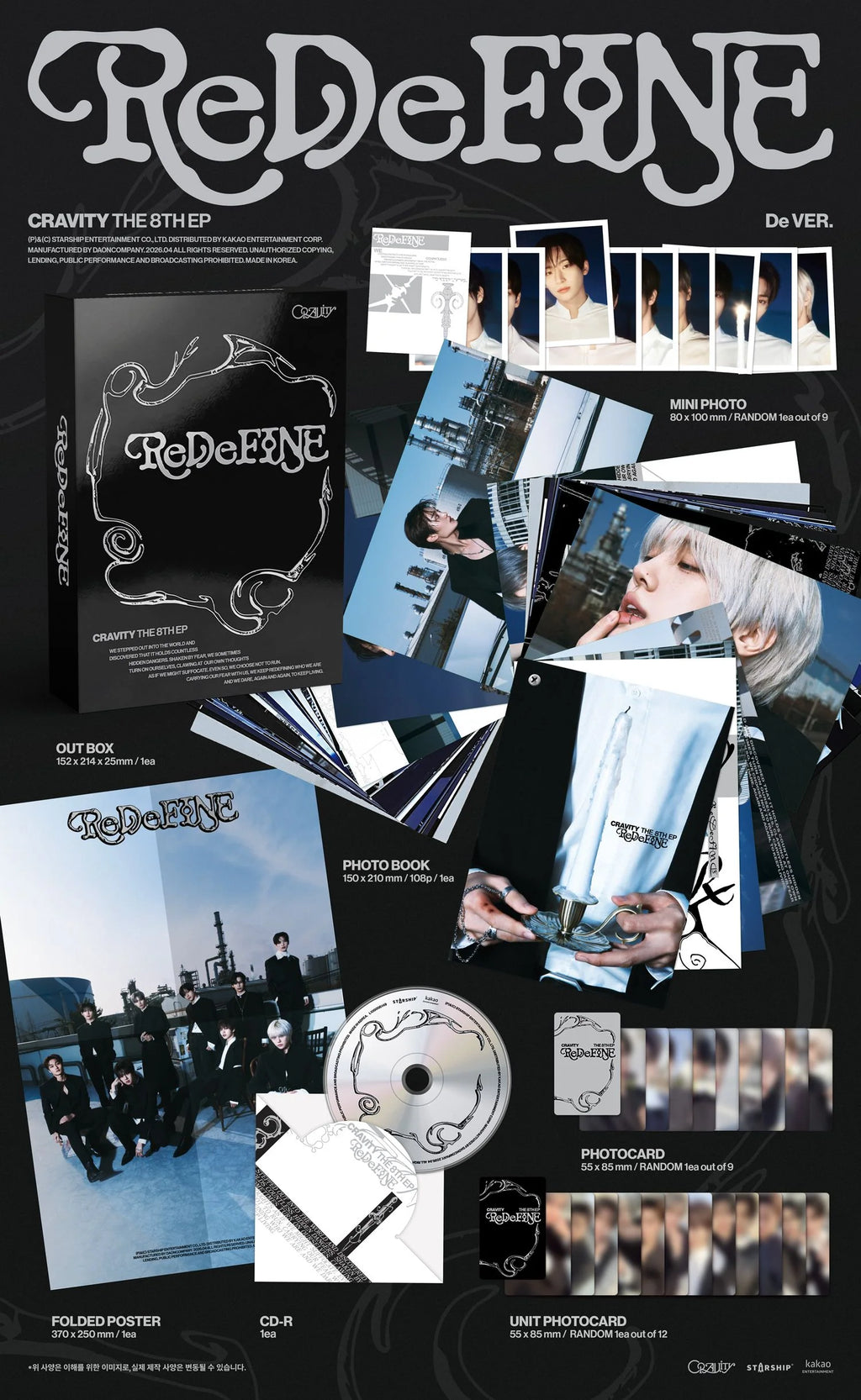 CRAVITY - 8th Mini Album [ReDeFINE] DE Ver.