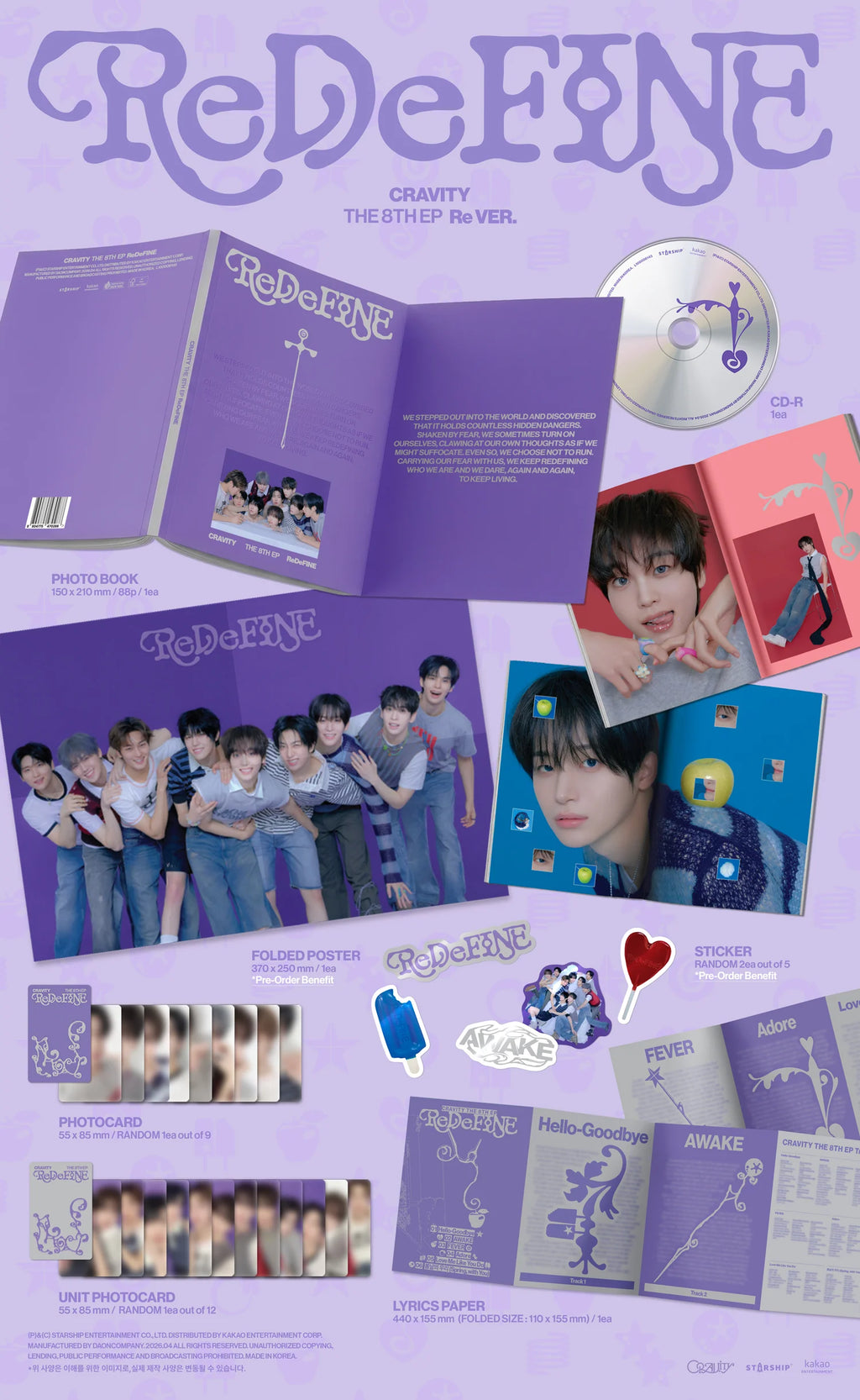 CRAVITY - 8th Mini Album [ReDeFINE] Re Ver.